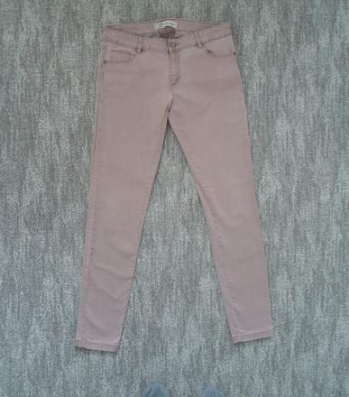 Růžové kalhoty rifle džíny skinny, clockhouse,38