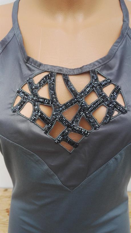 Luxusní zdobený top tílko - vel.38/40, 38