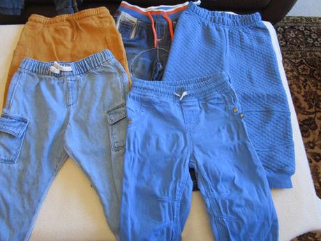 5x pěkné kalhoty, tepláčky a rifle, vel. 86, f&f,86