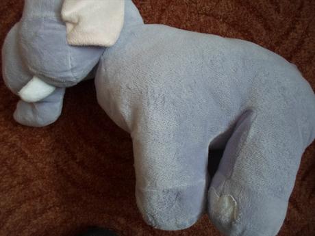 Velký plyšový lila fialový slon, 