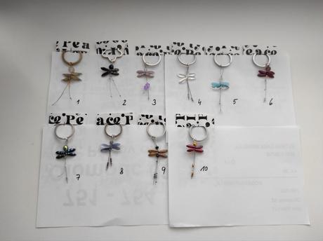 Přívěsek, klíčenka vážka,