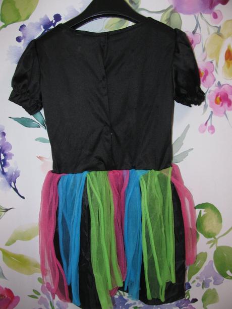 Karnevalový kostým-barevné šaty kostlivka,