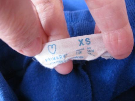 Modré bavlněné tepláky v.xs/140-146, primark,xs