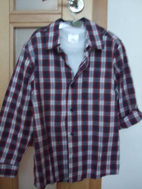 Modro-červeno-biela károvaná košeľa, f&f,128