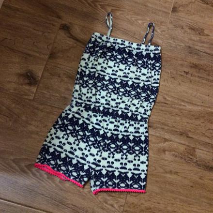 Bavlněný letní overal s neon zdobením, f&f,122