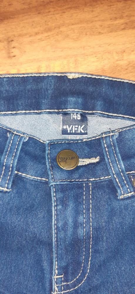 Dívčí strečové modré rifle 146, 146