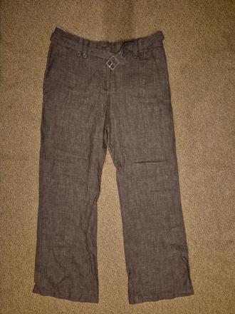 Dámské lněné kalhoty h&m vel. 38, h&m,38