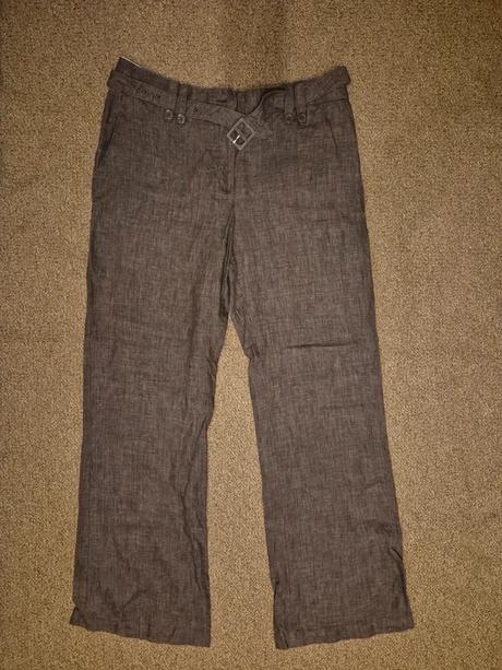 Dámské lněné kalhoty h&m vel. 38, h&m,38