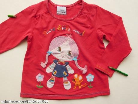 Červený komplet s holkou copatkou, next,86