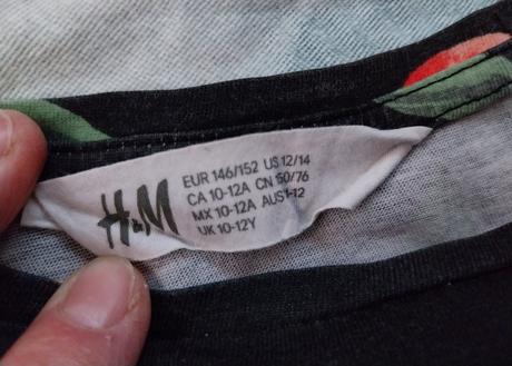 Tričko květiny, h&m,146