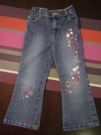 Dívčí džíny , rifle květované 104-110, success,104