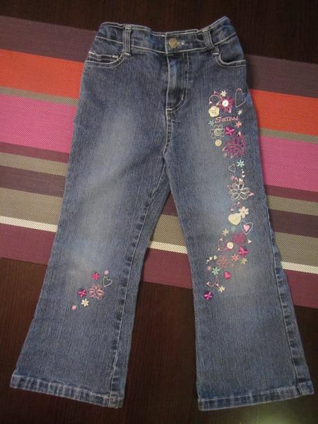 Dívčí džíny , rifle květované 104-110, success,104