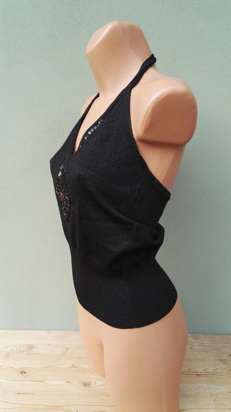 Třpytivý svetříkový top za krk only - vel.m, only,m