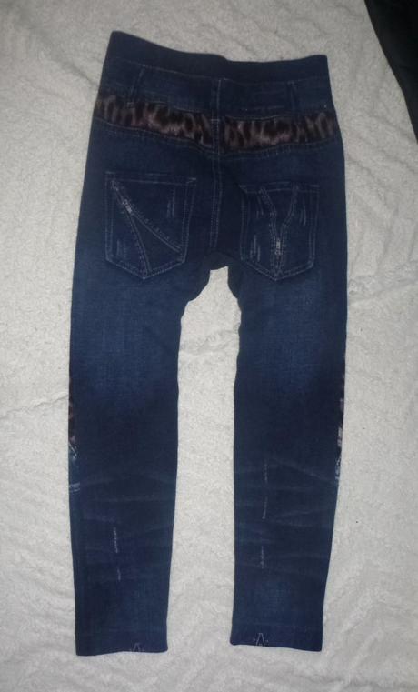 Teplejší džegíny - vel.110-122 -hodně poddajné, 116