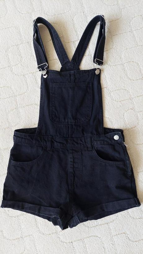 Černé džínové laclové kraťasy cropp, s/36, s