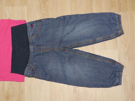 Vyteplene dziny s bavlnenym lemem v pase vel.80, 80