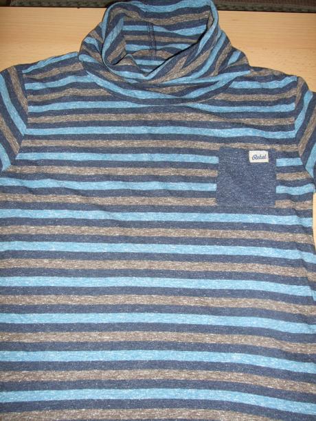 Pruhované tričko so šálovým golierom rebel, rebel,122