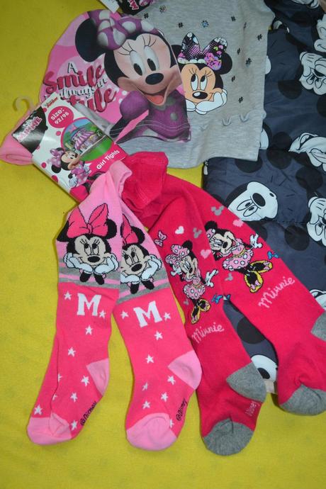 Zimní disney vesta,2x punčoch,čepice,šátek 2,5-3r., 86–98