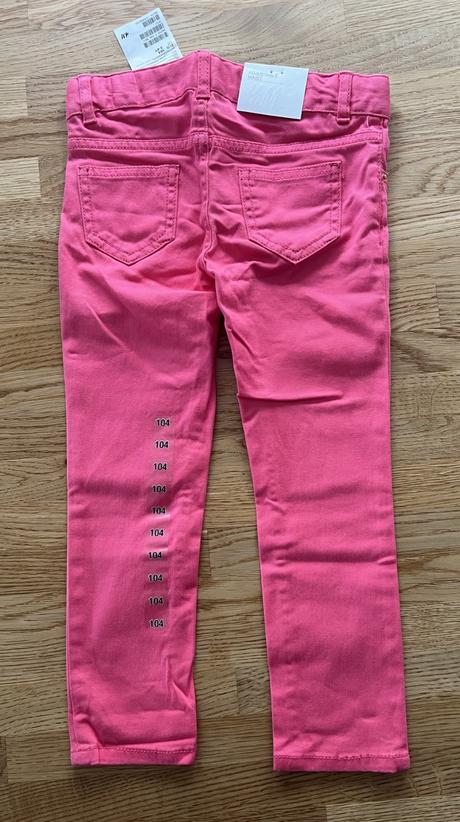 Džíny & kalhoty h&m růžové - vel. 104, h&m,104