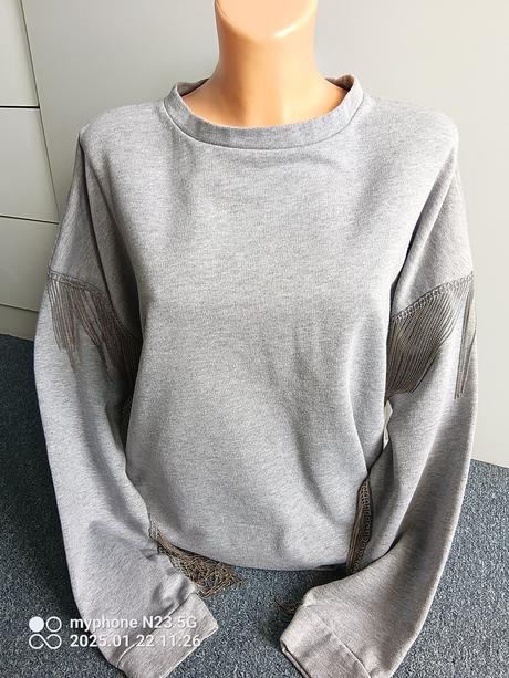 Mikina s řetízky zn."h&m" vel."l" i větší, h&m,l