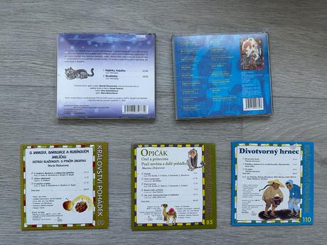 Cd - dětské pohádky, písničky, 5 ks, 