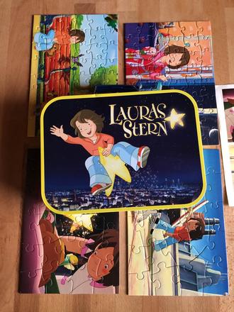 Laura a jeji hvezda - puzzle 4 kusy - kufrik,