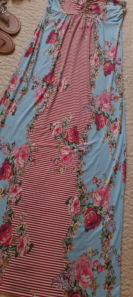 Bodyflirt květované dlouhé šaty, 38