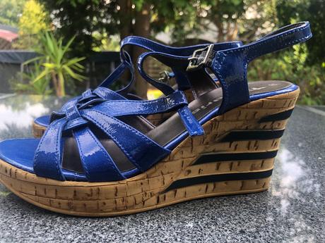 Tamaris modre sandaly na klinu 37, tamaris,37