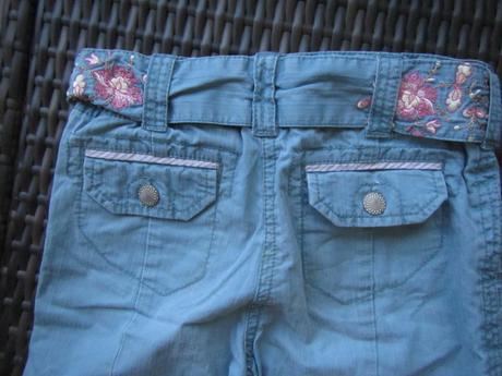 Kalhoty s výšivkou, plátené, next,110