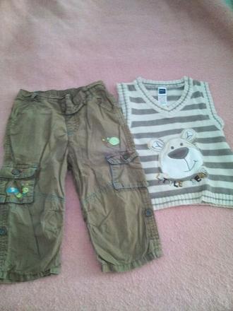 Lehké kalhoty + vesta, 68–80