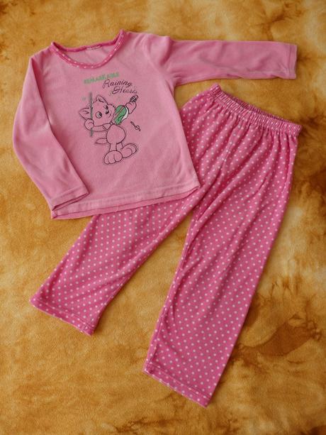 Flísové pyžamko s kočičkou, 110