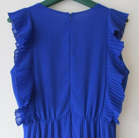 Dámské šaty midi plisované modré numoco xl 42, 42 / xl