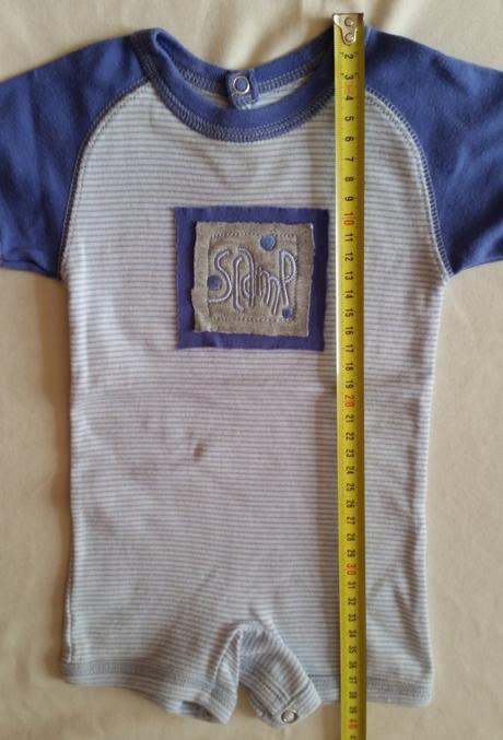 Letní bavlněný overal s krátkým rukávem, vel.68/74, scamp,68