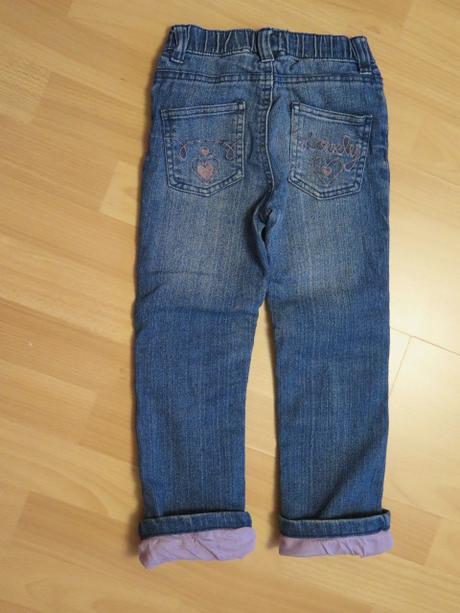 Džíny zateplené se srdíčky, kiki&koko,110