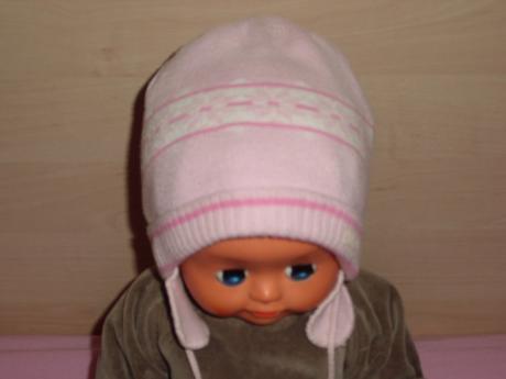 Růžová čepice na zimu, c&a,86