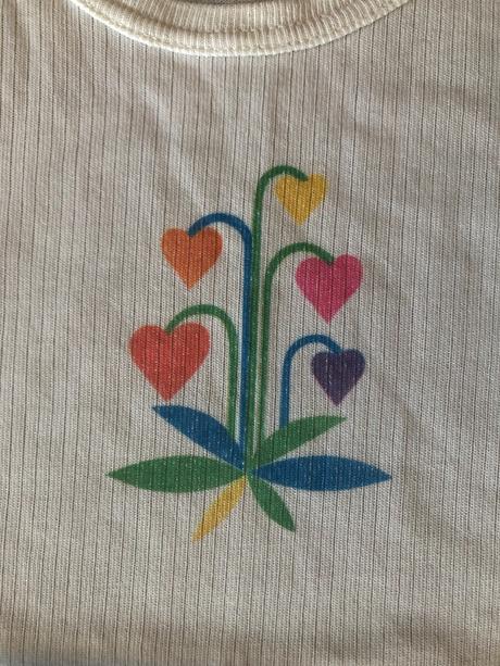 Retro tílko 70-80 léta bílá motiv květin vel.s 34, 36