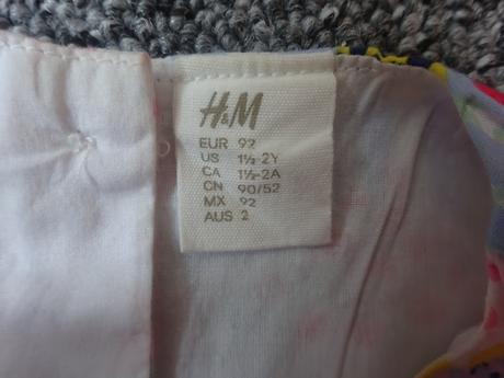 Letní šaty s kytičkami, vel. 92, h&m,92
