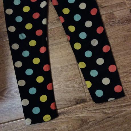 Zateplené legíny s barevnými kolečky, 134