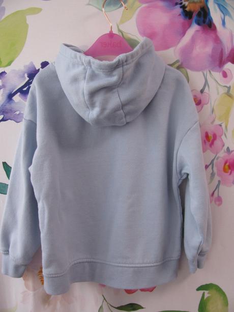 Bavlněná sv.modrá mikina s kapucí, primark,116