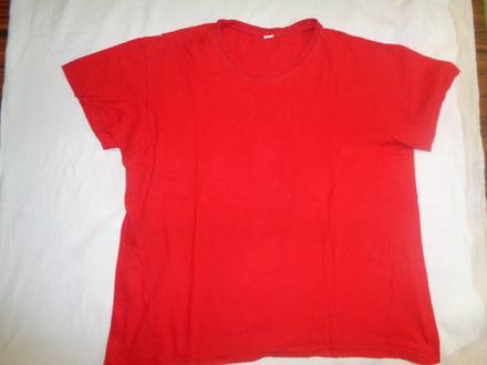 Červené bavlněné tričko, l