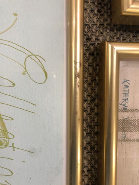 6 ramu na obrazky ctverec 40x40 zlate,medene, 