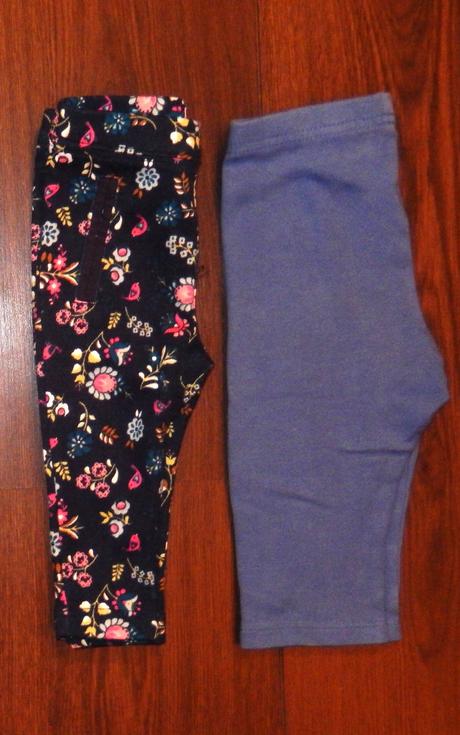 Top stav - tm.modré legíny+modré zdarma, vel.6-9m, h&m,74