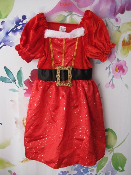 Krásné velurové vánoční šaty, 104