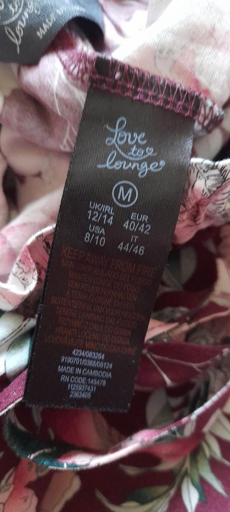 Love to lounge květované ležérní kalhoty, primark,40