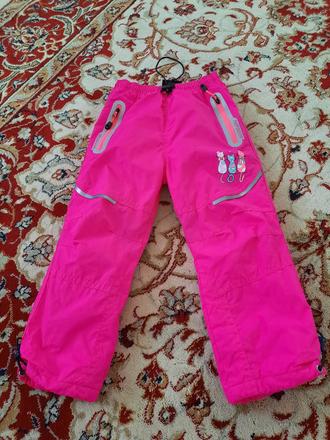 Podteplené kalhoty do zimy s kočičkami, kugo,98