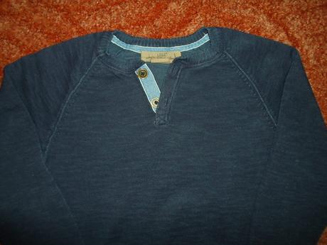 Modrý svetr svetřík, h&m,122