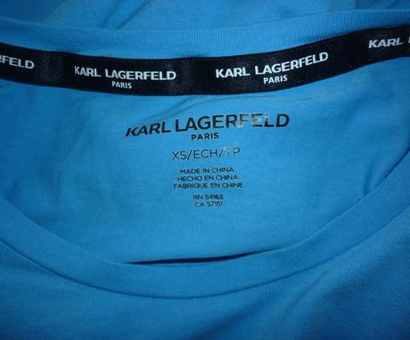 Modré dámské tričko karl lagerfeld, xs