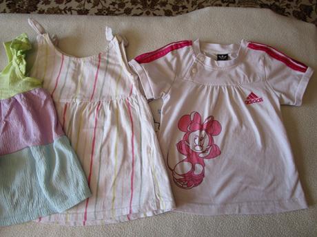 5x letní šatečky, vel. 74 (6-9 měsíců), 1x h&m, h&m,74