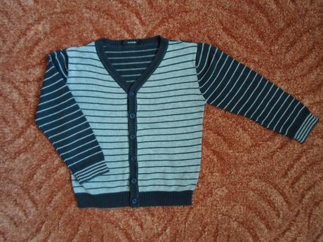 Modrý šedý svetr svetřík vesta george, george,104