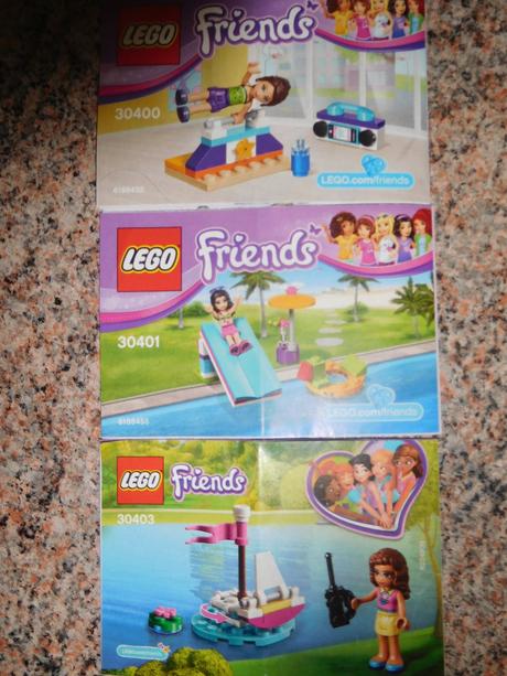 6x lego friends 30400, 30401, 30403,